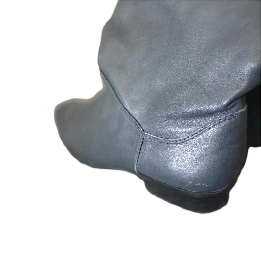 SAS Women's‎ Leather Mid Calf Boots Navy Size 7.5 W Wide Low Heel - Picture 8 of 10